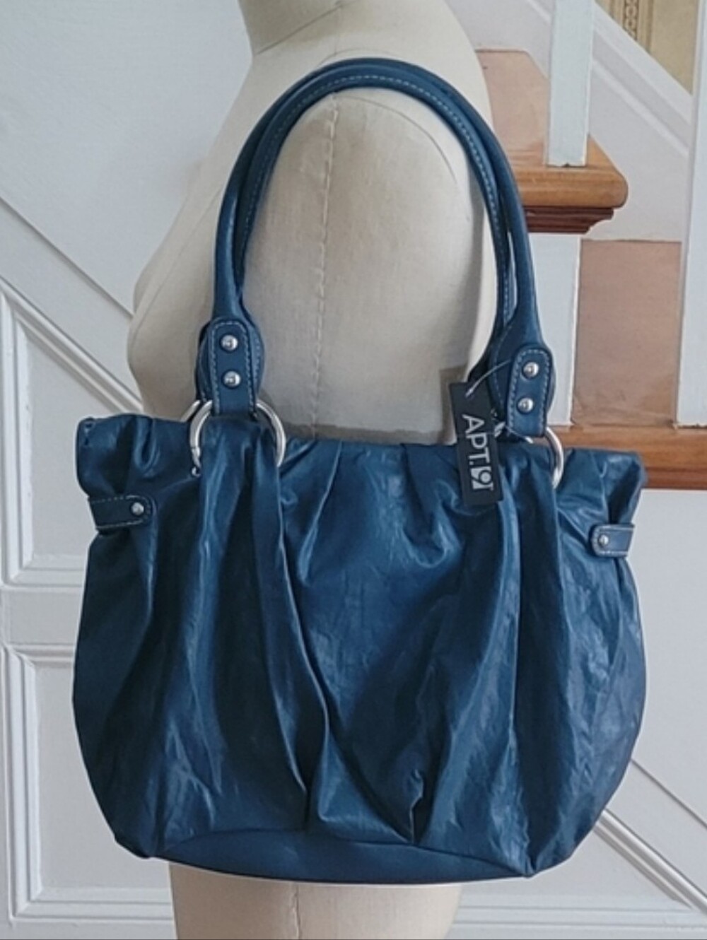 APT 9 LAFAYETTE Turquoise Hobo Shoulder Bag